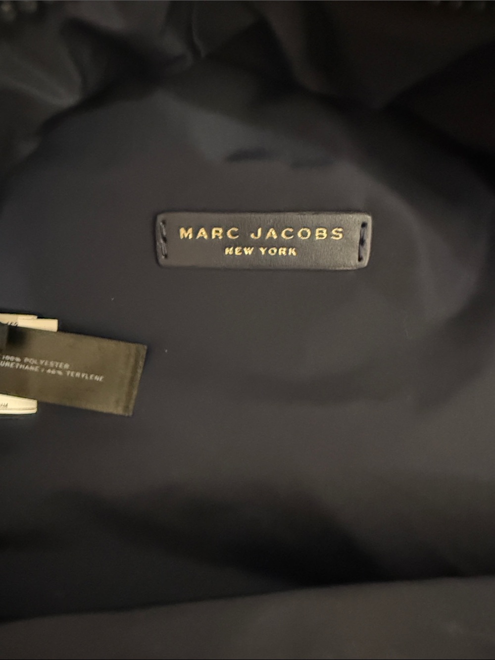 Marc Jacobs Navy Quilted Mini Backpack with Gold Accents - Picture 4 of 5
